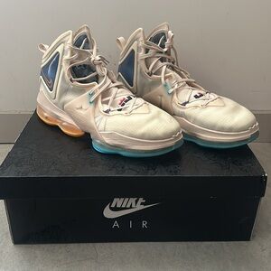 Nike LeBron 19 "Pearl White/University Gold/Game Royal" Basketball shoes